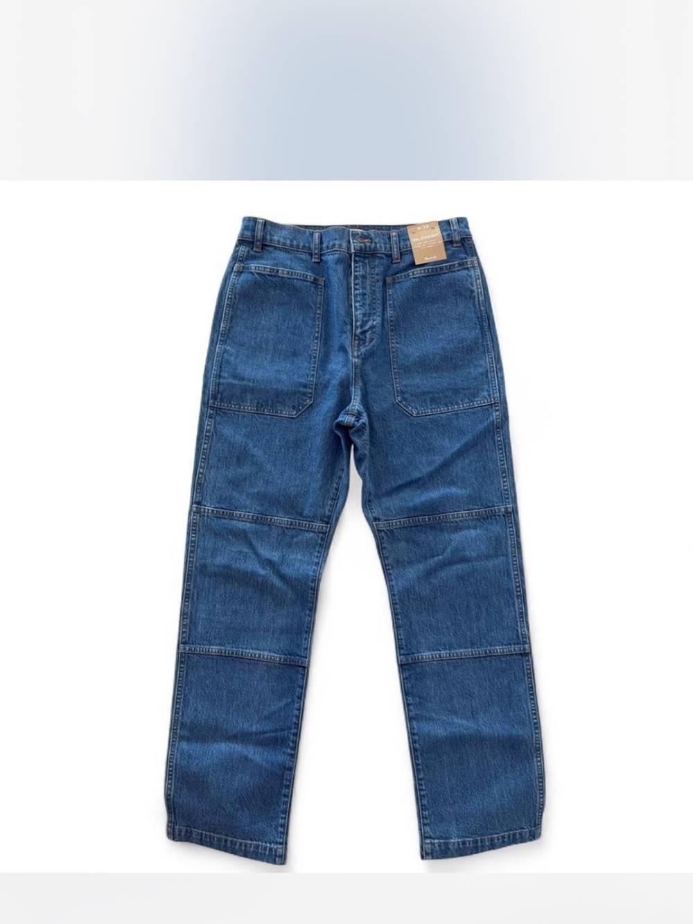 NWT Madewell 90's Straight Utility Jeans Medium Blue Wash Size 30